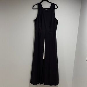 White House Black Market - Long Elegant Navy/White Sleeveless Dress